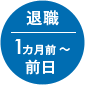 退職1カ月前〜前日